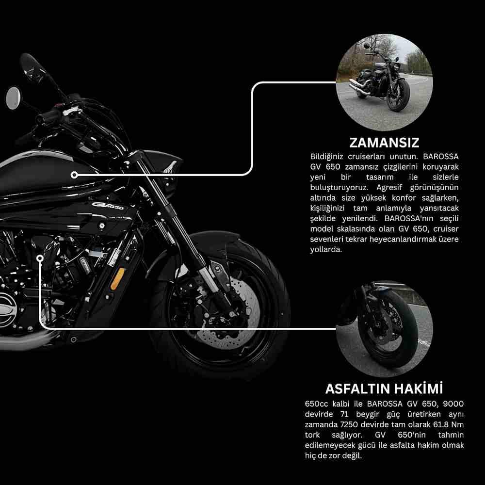 BAROSSA Barossa Gv-650 2026 Model Motosiklet - Görsel 7
